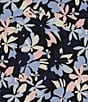 Color:Black/California Sky Multi - Image 4 - Plus Size Woven Floral Print Cowl Neck Cap Sleeve Blouse
