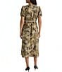 Kasper Puff Sleeve Printed Midi Dress - Image 2