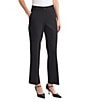 Kasper Pull On Faux Fly Crepe Trouser Pants, Color:Black - Image 1