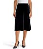 Kasper Pull On Velvet Midi Skirt - Image 1