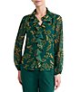Kasper Ruffle Front Long Sleeve Blouse - Image 1