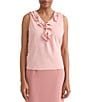Kasper Ruffle Front V Neck Blouse - Image 1