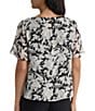 Kasper Ruffle Short Sleeve Printed Blouse - Image 2