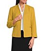 Kasper Seamed Crepe Open Front Jacket - Image 1
