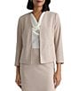 Kasper Seamed Tweed Jacket With Patch Pockets - Image 1