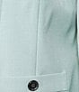 Kasper Shawl Collar 3/4 Sleeve Open Front Crepe Jacket, Color:Sea Glass - Image 4