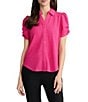 Kasper Short Sleeve Button Front Blouse - Image 3