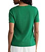 Kasper Short Sleeve V Neck Sweater Top - Image 2