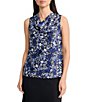 Kasper Sleeveless Draped Neck Blouse - Image 1