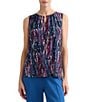 Kasper Sleeveless Pleated Neck Blouse - Image 1