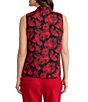 Kasper Sleeveless Tie Front Floral Print Top - Image 2