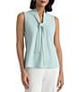 Kasper Sleeveless Tie Neck Blouse - Image 1