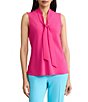 Kasper Sleeveless Tie Neck Blouse - Image 1