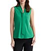 Kasper Sleeveless Tie Neck Blouse - Image 1
