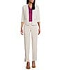 Kasper Solid Crepe Cowl Neck Sleeveless Drape Top, Color:Cerise - Image 3