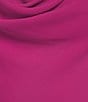 Kasper Solid Crepe Cowl Neck Sleeveless Drape Top, Color:Cerise - Image 4