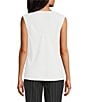 Kasper Solid Crepe Cowl Neck Sleeveless Drape Top, Color:Vanilla Ice - Image 2