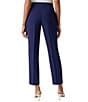 Kasper Solid Crepe Slim Pants, Color:Kasper Navy - Image 2