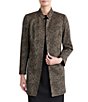 Kasper Stand Collar Long Sleeve Open Front Jacket - Image 1