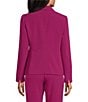 Kasper Stretch Crepe Notch Collar Long Sleeve Blazer, Color:Cerise - Image 2