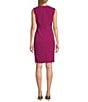 Kasper Stretch Crepe Princess Seam Sheath Dress, Color:Cerise - Image 2
