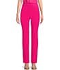 Color:Pink Perfection - Image 1 - Stretch Crepe Side Pocket Slim Leg Pants