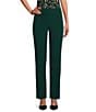 Kasper Stretch Crepe Slim Pant, Color:Evergreen - Image 1