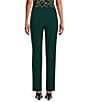 Kasper Stretch Crepe Slim Pant, Color:Evergreen - Image 2