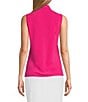 Color:Pink Perfection - Image 2 - Stretch Crepe Tie Neck Sleeveless Blouse