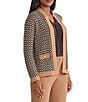 Kasper Textured Cardigan With Front Pockets, Color:Medium Camel Multi - Image 1