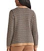 Kasper Textured Cardigan With Front Pockets, Color:Medium Camel Multi - Image 2
