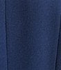 Color:Blue Quartz - Image 3 - Textured Crepe Notch Lapel Patch Pocket Button Front Jacket Skirt Set
