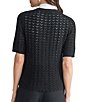 Kasper Textured Short Sleeve Button Front Cardigan - Image 2