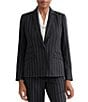 Kasper Three Pocket One Button Pinstripe Blazer - Image 1