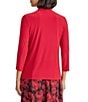 Kasper Three Quarter Sleeve Knot Neck Top - Image 2