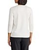 Kasper Three Quarter Sleeve V-Neck Top - Image 4