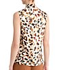 Kasper Tie Front Animal Satin Blouse - Image 2