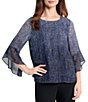 Kasper Tiered Ruffle Sleeve Pullover Blouse - Image 1