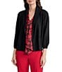 Kasper Turn Back Collar 3/4 Sleeve Sweater - Image 1