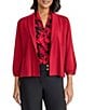Kasper Turn Back Collar 3/4 Sleeve Sweater - Image 3
