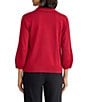 Kasper Turn Back Collar 3/4 Sleeve Sweater - Image 4