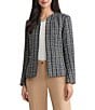Kasper Tweed Open Front Cardigan, Color:Blue Multi - Image 1