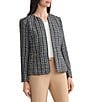 Kasper Tweed Open Front Cardigan, Color:Blue Multi - Image 3