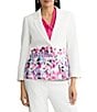Kasper Two Button Notch Collar Floral Ombre Jacket - Image 1