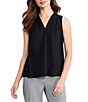 Kasper V-Neck Sleeveless Drape Blouse - Image 1