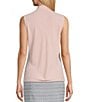 Color:Tutu Pink - Image 2 - Woven Sleeveless V-Neck Tie Front Blouse
