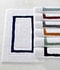Color:White/Cayenne - Image 2 - Framed Stripe Bath Rug