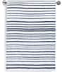 Color:Denim Blue/White - Image 2 - Hudson Striped Bath Towel