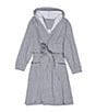 Color:Grey - Image 1 - Jersey Hooded Cozy Robe