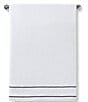 Kassatex Newbury Collection Embroidered Bath Towel, Color:White/Black - Image 2